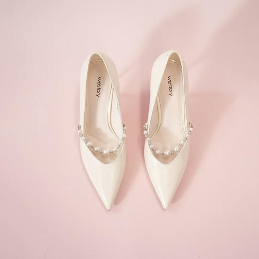 Westory2025年秋季尖头高跟单鞋职场玛丽珍名媛风浅口单鞋75701-75711 商品图4