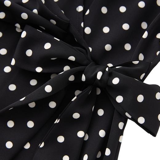 「高货wl」全新升级【铂金会员330/天猫439/差价109】(94130)洛诗琳法式气质波点印花连衣裙2025夏季乔其雪纺收腰裙子 商品图3