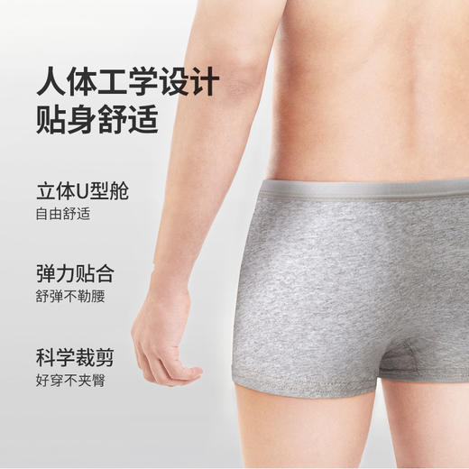 4条 | 男性平角裤一次性纯棉内裤7A抗菌100%棉【两件立减6元】 商品图5