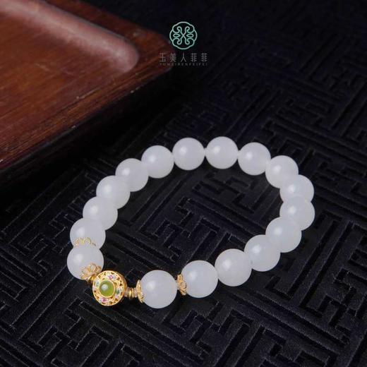 DS925和田玉单圈-白玉单圈圆珠手串约10mm 商品图0