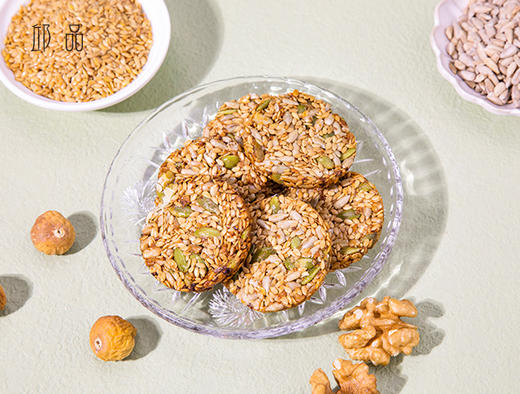 【邱品 亚麻籽坚果饼】亚麻籽葵花籽南瓜籽无花果核桃低聚果糖 低温烘焙，孕妈也能吃 商品图3