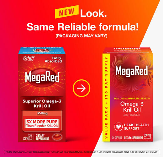 国内现货 到手价299元 Schiff MegaRed Superior Omega 3 Krill Oil 磷虾油130粒装 美国代购，无中文标签，介意慎拍 商品图2