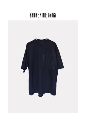 S522412477材质拼接短袖T恤