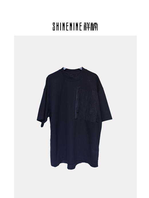 S522412477材质拼接短袖T恤 商品图0