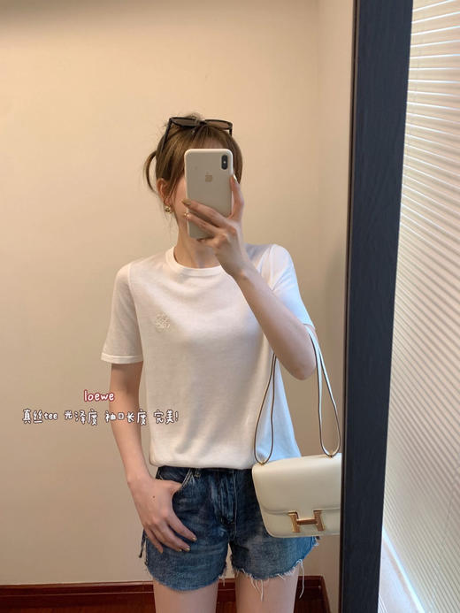 老罗刺绣天丝莱赛尔针织T恤衫 商品图9