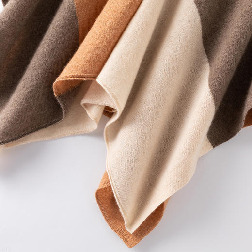 爱马*家镇店宝物！配色太完美！多用途山羊绒大披肩外套女R22540 商品图4