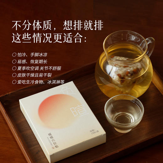 御六气三伏套组 | 2025年三伏季30天排寒方案 穴位贴 暖背贴 黄芪苹果茶 轻湿湿足浴汤 少点盐 商品图4