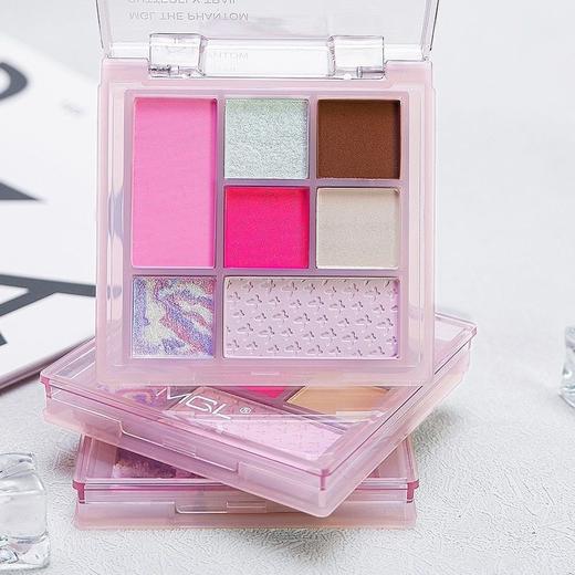 unny蝴蝶眼影盘七色一盘多用修容腮红一体哑光珠光大地色高颜值效期26年5月 商品图1