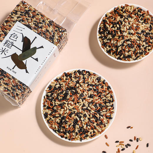 袋鼠小布山西粗粮红黑白三色糙米 450g/袋 商品图4
