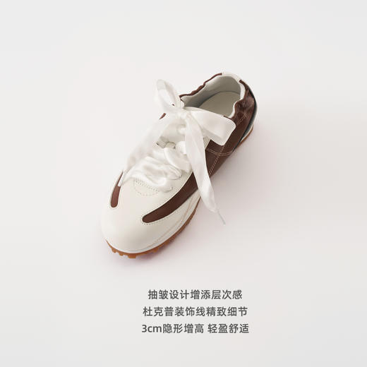 lost in echo2025秋冬新款时尚复古真皮抽褶牛皮薄底休闲阿甘鞋女 商品图1