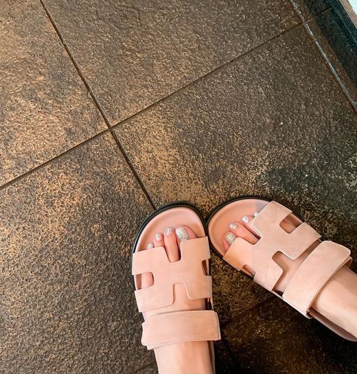 魔术贴休闲厚底H型拖鞋女凉拖外穿 商品图2