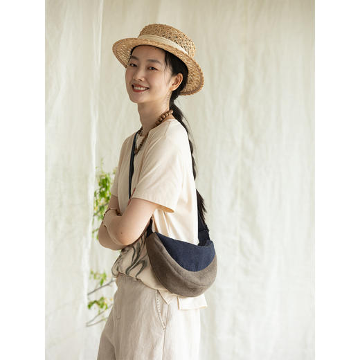 牧衣游 棉麻斜跨单肩包百搭出游旅行 秦羽【不支持会员折】 商品图1