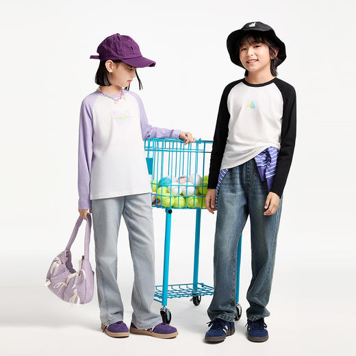 男女童圆领长袖针织衫秋季新款安奈儿童装EM531676 商品图3