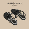品质好货|Safiya/索菲娅2025高级感一字带水钻罗马凉鞋SFD2115745 商品缩略图13