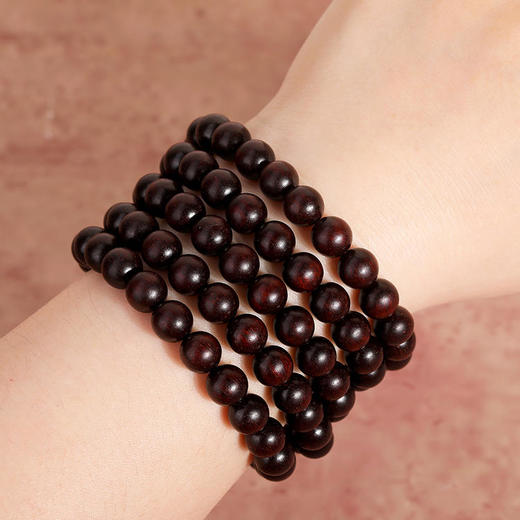 敦煌文创·【紫气东来】小叶紫檀素串手串 严选高油好料 纹理清晰 油脂丰富 材质细腻 商品图5