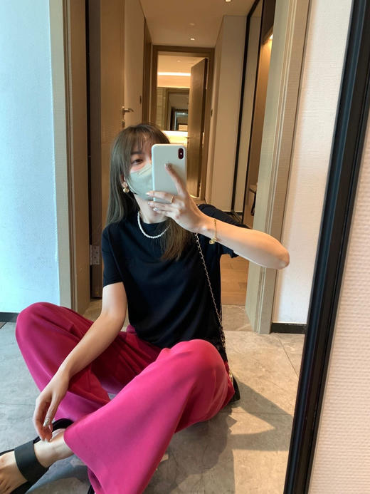 老罗刺绣天丝莱赛尔针织T恤衫 商品图14