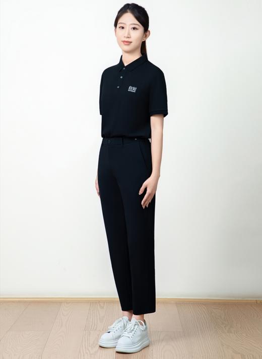 【2025年新款工装-设计师】黑色Polo衫 商品图1