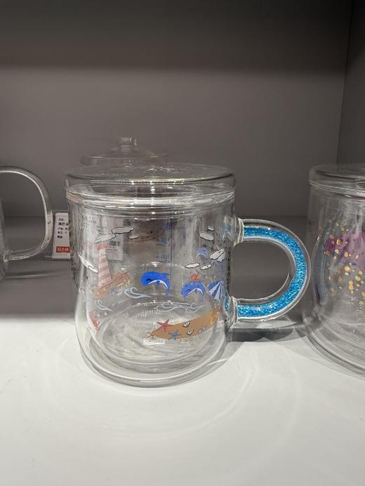 璃匠粉蓝对杯高硼硅玻璃带盖200ml 商品图5