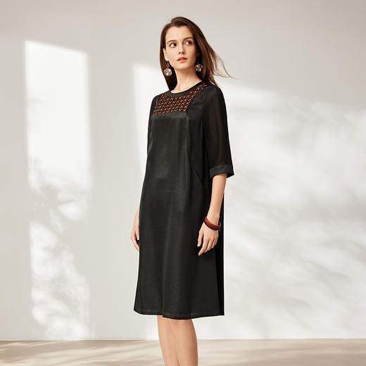 TANGY Collection天意2025秋季新品商场同款女连衣裙L253801 商品图1