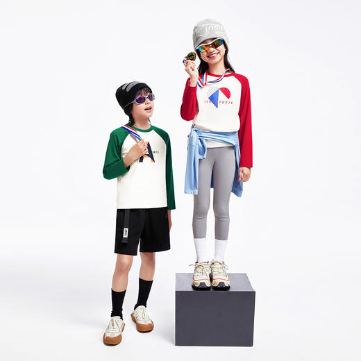 男女童圆领长袖针织衫秋季新款安奈儿童装EM531673 商品图3