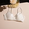 雀说新款春季蕾丝轻盈无钢圈桑蚕丝内裤三角法式双肩带女文胸AL0165 商品缩略图9