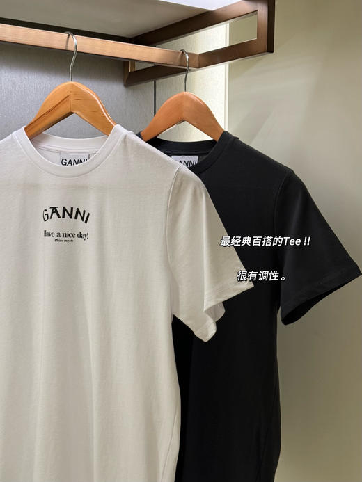 正品秦岚 杨紫同款 gann*小字母纯棉T 商品图7