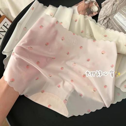 【GZ】无忧购6条装超薄冰丝甜美草莓印花裸感面膜裤（截单后3-5天发货) 商品图2
