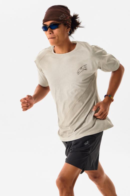 CryingCenter渐变3Clogo晕染肌理跑步短袖T恤运动吸汗单向导湿 商品图6