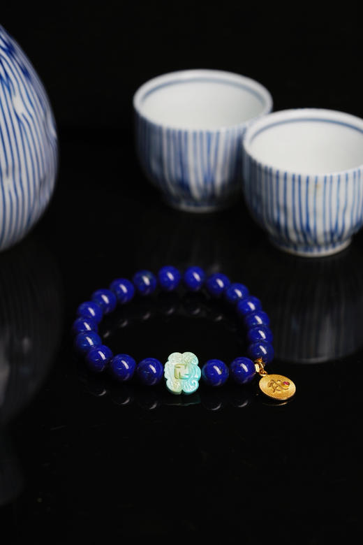 青金绿松如意手串 商品图0