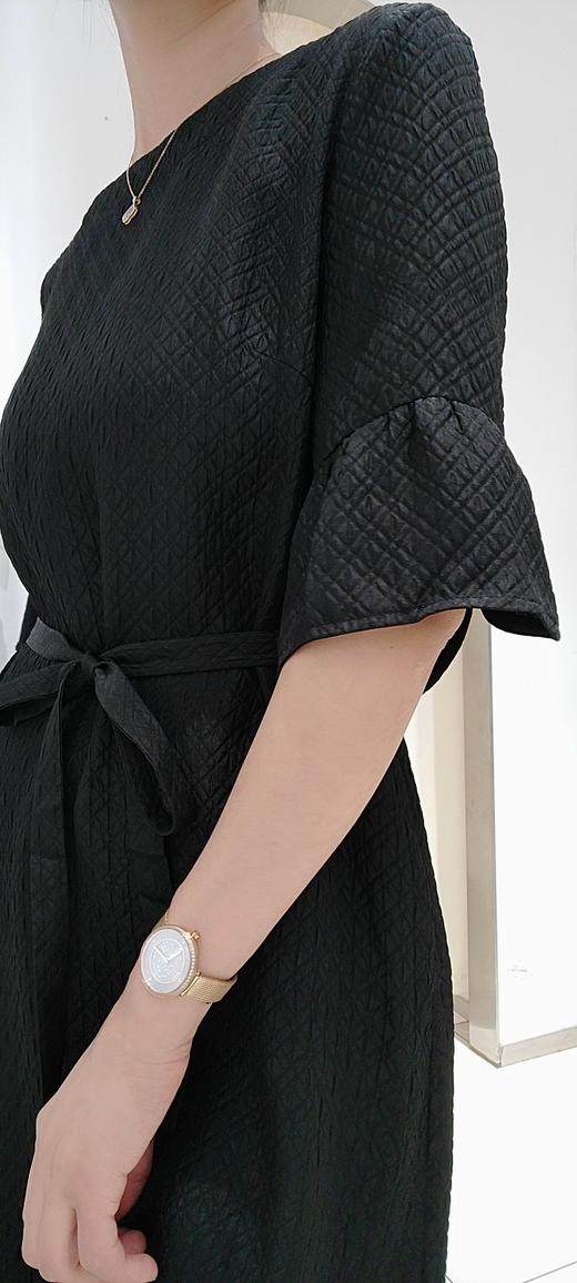 582850夏款上新 赫本风暗格真丝连衣裙 商品图5