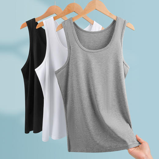 魅力传说 男士打底背心(VIP)【舒适透气】棉柔亲肤高弹无痕男士打底背心 商品图6