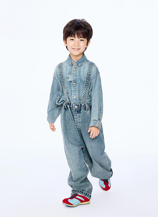 jnby  25年秋款  牛仔背带长裤   1P7E11370 商品图5