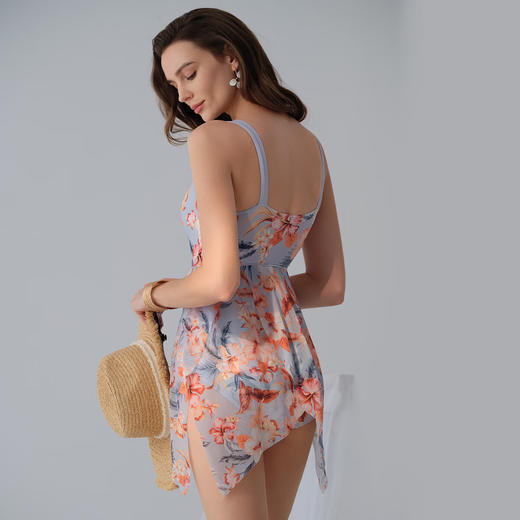 【3F】安莉芳夏季印花网纱裙式连体泳衣ES00254 商品图2
