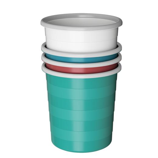 【批发】美丽雅时尚带压圈双色垃圾桶颜色随机 1个 商品图5