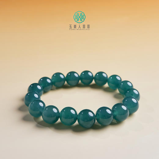 D翡翠单圈-蓝水圆珠手串约12 商品图0