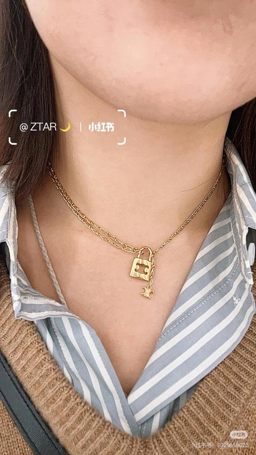 经典TRIOMPHE凯旋门锁扣项链，复刻CELINE档案库中的巴黎门锁 商品图5