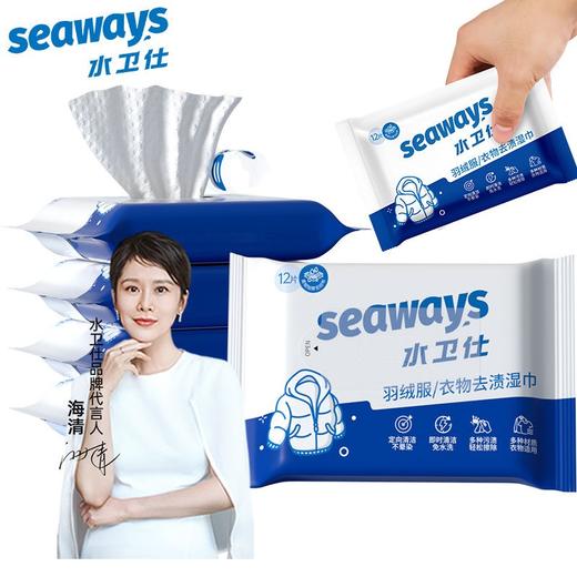 水卫仕羽绒服清洁湿巾12片免手洗不伤衣可爱小包湿巾随身携带去污神器效期27年1月 商品图0