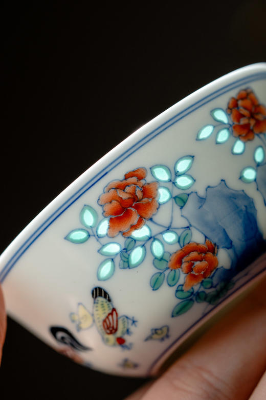 富玉窑  茶杯景德镇柴窑斗彩手绘鸡缸杯主人杯个人专用高档礼盒送礼 商品图3