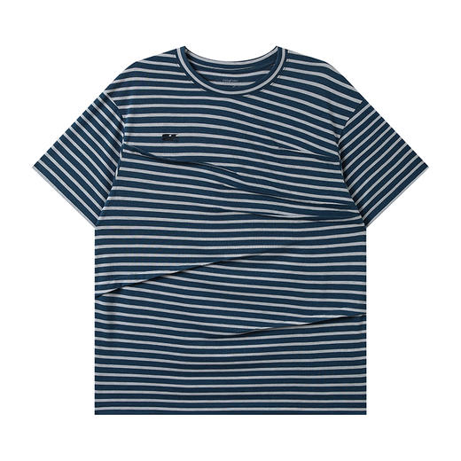 CryingCenter 海洋蓝条纹捏褶短袖tee 哭喊中心 商品图6