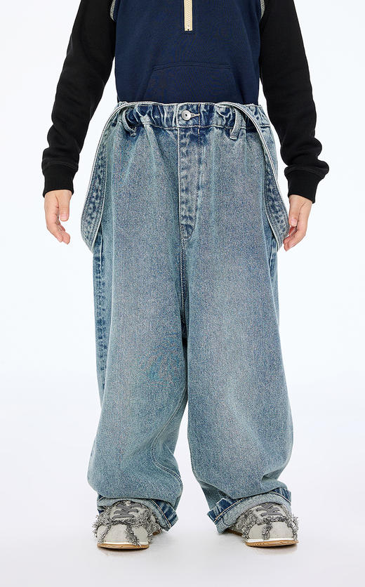 jnby  25年秋款  牛仔背带长裤   1P7E11370 商品图3