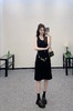 D070827后背拉链开衩设计腰带无袖连衣裙 商品缩略图9
