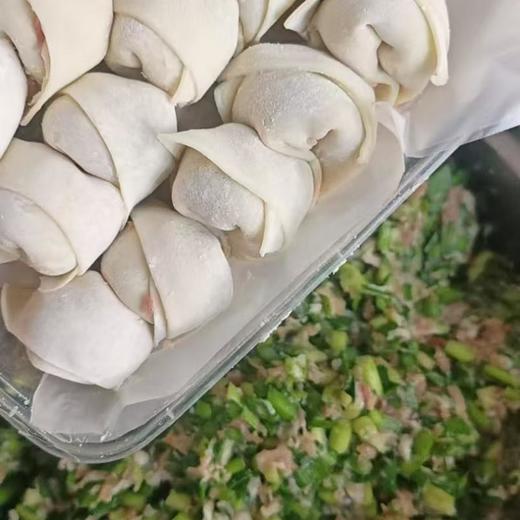 手工猪肉韭菜饺15粒约300G/盒 商品图0