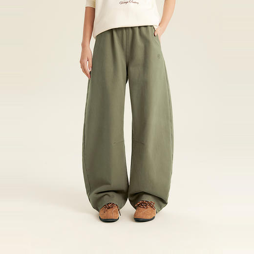 笛莎Deesha青少年女童裤子2025秋季女童宽松梭织弯刀裤 商品图0