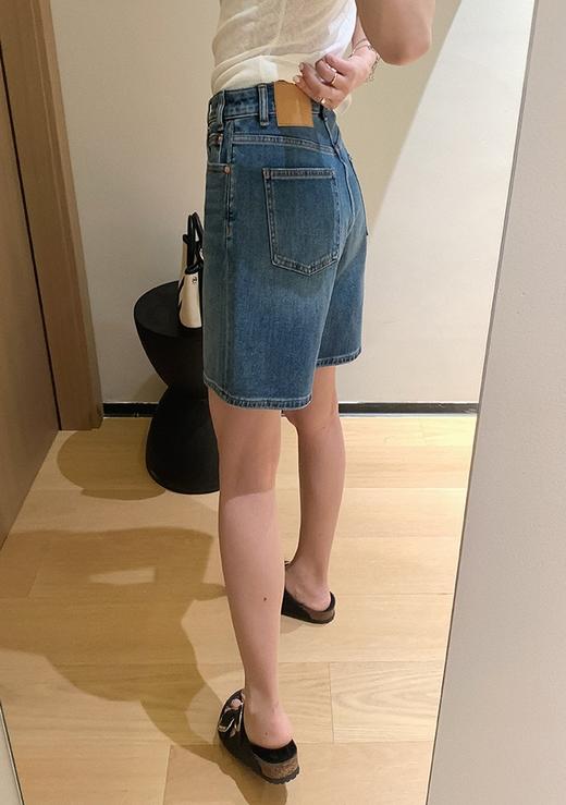 土耳其原单丹宁百慕大四面弹多工艺水洗直筒五分短裤 商品图14