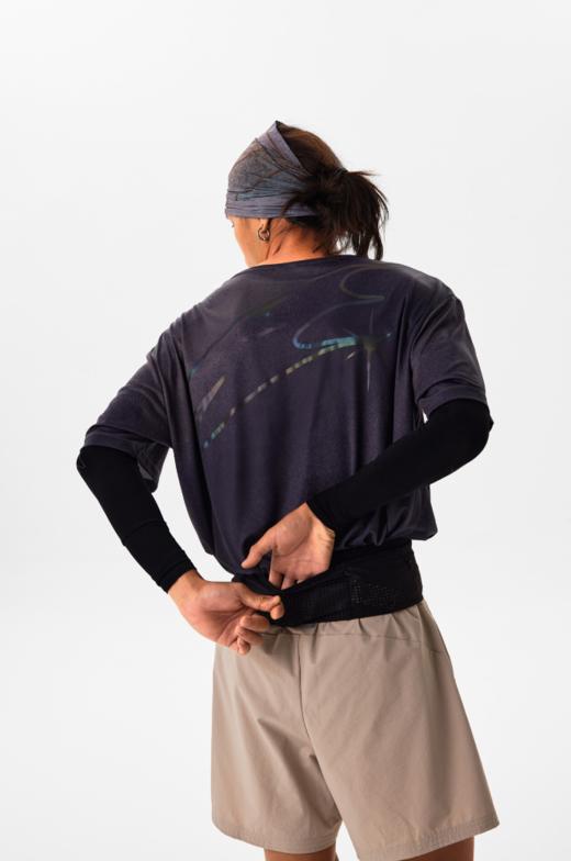 CryingCenter渐变3Clogo晕染肌理跑步短袖T恤运动吸汗单向导湿 商品图4