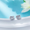 【限时8.8折】【线上铂金馆】PT950 #怦然心动 铂金实心鱼鳞心心相印爱心心形耳饰耳钉（直针配铂金耳迫）(PTES00129)预售产品下单后不退款不退货不换货不补差价) 商品缩略图0
