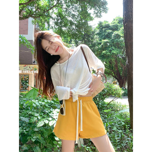 【110元任选2件】最后一波现货！夏日多巴胺2色抽绳休闲短裤 商品图1