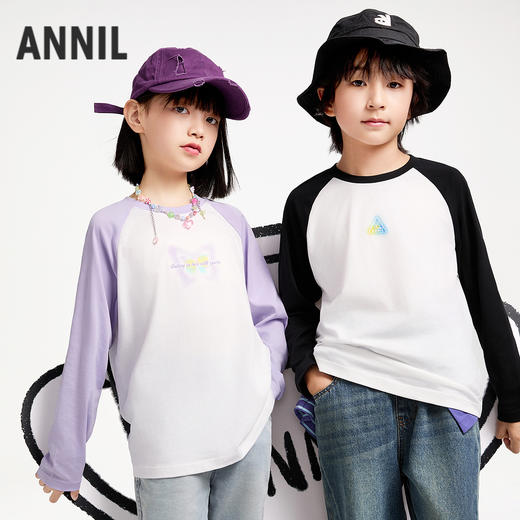 男女童圆领长袖针织衫秋季新款安奈儿童装EM531676 商品图2