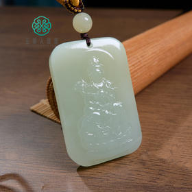 D和田玉吊坠-八大守护神普贤菩萨