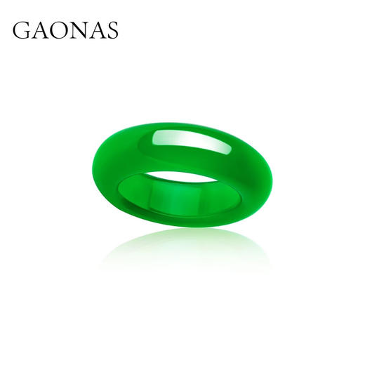 GAONAS 戒指 新中式美贵气绿色指环戒指11516JG 商品图2